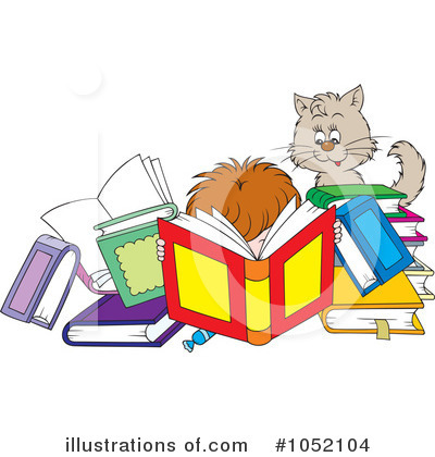 Royalty-Free (RF) Reading Clipart Illustration by Alex Bannykh - Stock Sample #1052104