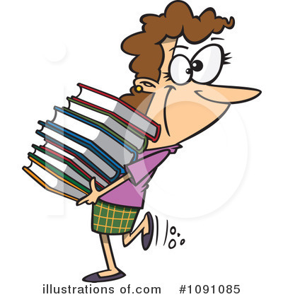 Royalty-Free (RF) Reading Clipart Illustration by toonaday - Stock Sample #1091085