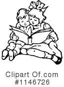 Reading Clipart #1146726 by Prawny Vintage