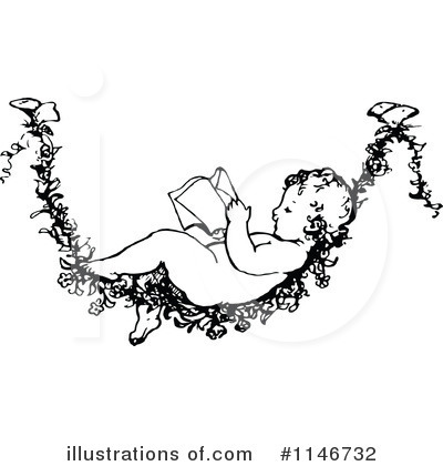 Royalty-Free (RF) Reading Clipart Illustration by Prawny Vintage - Stock Sample #1146732