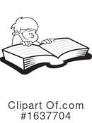 Reading Clipart #1637704 by Johnny Sajem