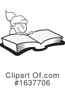 Reading Clipart #1637706 by Johnny Sajem