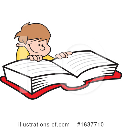Reading Clipart #1637710 by Johnny Sajem