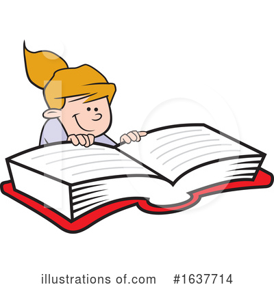 Reading Clipart #1637714 by Johnny Sajem