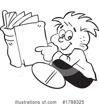 Reading Clipart #1788325 by Johnny Sajem