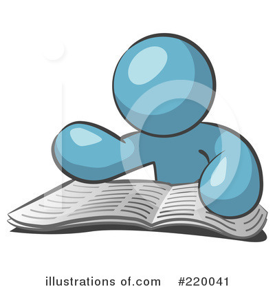 Royalty-Free (RF) Reading Clipart Illustration by Leo Blanchette - Stock Sample #220041