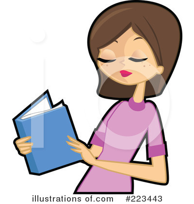 Royalty-Free (RF) Reading Clipart Illustration by peachidesigns - Stock Sample #223443