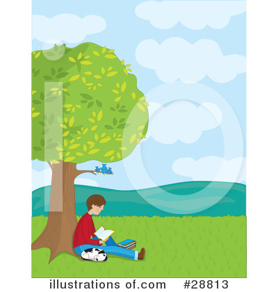 Reading Clipart #28813 by Maria Bell