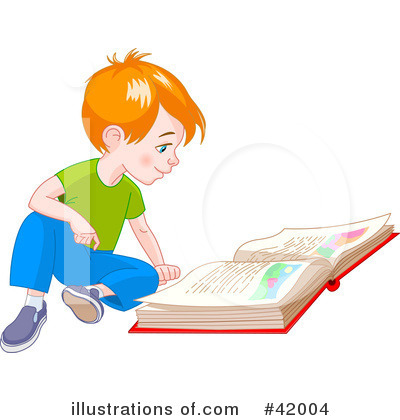 Royalty-Free (RF) Reading Clipart Illustration by Pushkin - Stock Sample #42004
