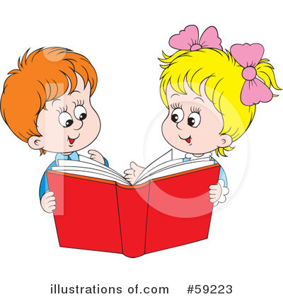 Royalty-Free (RF) Reading Clipart Illustration by Alex Bannykh - Stock Sample #59223