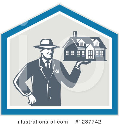 Royalty-Free (RF) Real Estate Clipart Illustration by patrimonio - Stock Sample #1237742