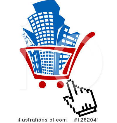 Shopping Cart Clipart #1262041 by Vector Tradition SM