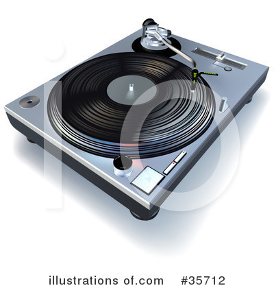 Royalty-Free (RF) Record Player Clipart Illustration by dero - Stock Sample #35712