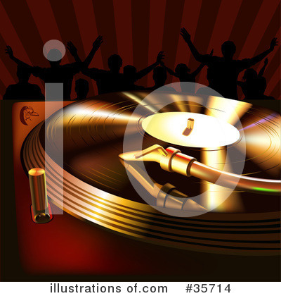 Royalty-Free (RF) Record Player Clipart Illustration by dero - Stock Sample #35714
