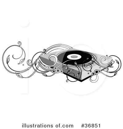 Royalty-Free (RF) Record Player Clipart Illustration by OnFocusMedia - Stock Sample #36851