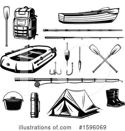 Rafting Clipart #1596069 by Vector Tradition SM