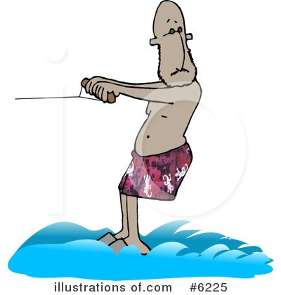 Water Skiing Clipart #6225 by djart