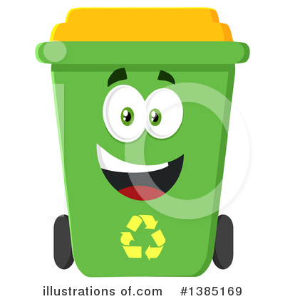 Trash Can Clipart #1385169 by Hit Toon