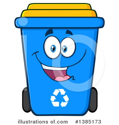 Trash Can Clipart #1385173 by Hit Toon