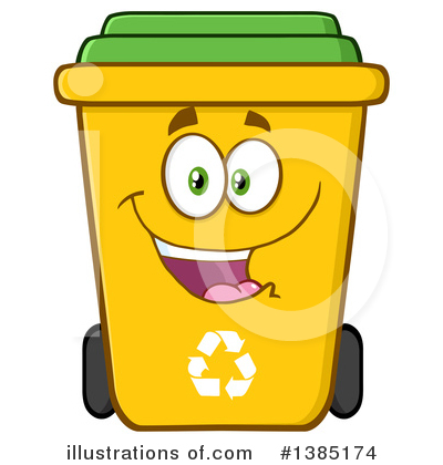 Trash Can Clipart #1385174 by Hit Toon