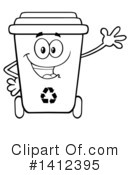 Recycle Bin Clipart #1412395 by Hit Toon