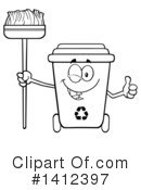 Recycle Bin Clipart #1412397 by Hit Toon