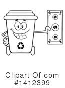 Recycle Bin Clipart #1412399 by Hit Toon