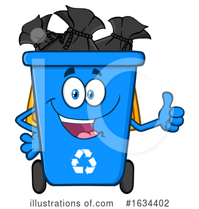 Royalty-Free (RF) Recycle Bin Clipart Illustration by Hit Toon - Stock Sample #1634402