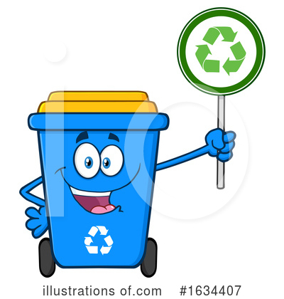 Royalty-Free (RF) Recycle Bin Clipart Illustration by Hit Toon - Stock Sample #1634407