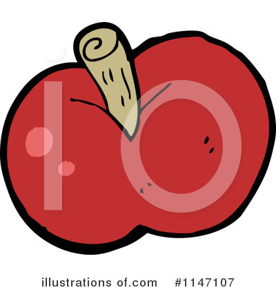 Royalty-Free (RF) Red Apple Clipart Illustration by lineartestpilot - Stock Sample #1147107