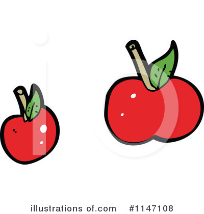 Royalty-Free (RF) Red Apple Clipart Illustration by lineartestpilot - Stock Sample #1147108