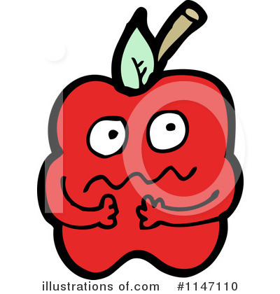 Royalty-Free (RF) Red Apple Clipart Illustration by lineartestpilot - Stock Sample #1147110