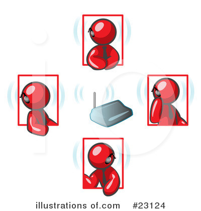 Royalty-Free (RF) Red Collection Clipart Illustration by Leo Blanchette - Stock Sample #23124