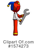 Red Design Mascot Clipart #1574273 by Leo Blanchette
