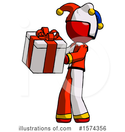 Royalty-Free (RF) Red Design Mascot Clipart Illustration by Leo Blanchette - Stock Sample #1574356