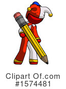 Red Design Mascot Clipart #1574481 by Leo Blanchette