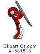 Red Design Mascot Clipart #1581813 by Leo Blanchette