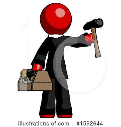 Royalty-Free (RF) Red Design Mascot Clipart Illustration by Leo Blanchette - Stock Sample #1592644