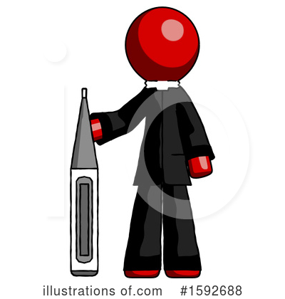 Royalty-Free (RF) Red Design Mascot Clipart Illustration by Leo Blanchette - Stock Sample #1592688