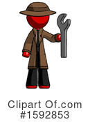 Red Design Mascot Clipart #1592853 by Leo Blanchette