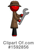 Red Design Mascot Clipart #1592856 by Leo Blanchette