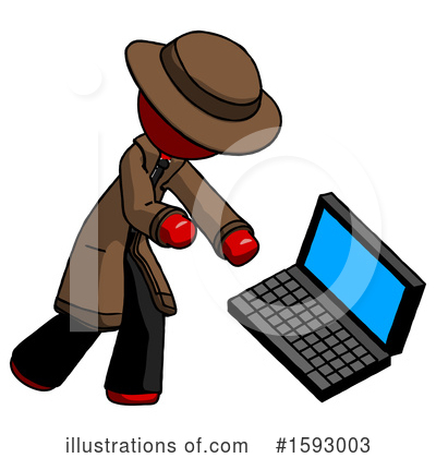 Royalty-Free (RF) Red Design Mascot Clipart Illustration by Leo Blanchette - Stock Sample #1593003