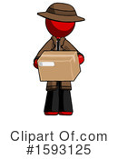Red Design Mascot Clipart #1593125 by Leo Blanchette