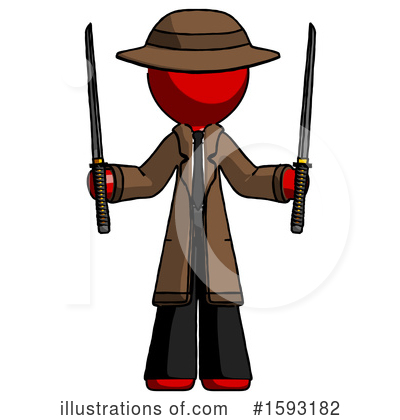 Royalty-Free (RF) Red Design Mascot Clipart Illustration by Leo Blanchette - Stock Sample #1593182