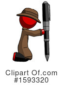 Red Design Mascot Clipart #1593320 by Leo Blanchette