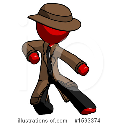 Royalty-Free (RF) Red Design Mascot Clipart Illustration by Leo Blanchette - Stock Sample #1593374