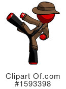 Red Design Mascot Clipart #1593398 by Leo Blanchette