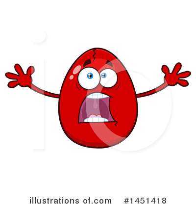 Royalty-Free (RF) Red Egg Clipart Illustration by Hit Toon - Stock Sample #1451418
