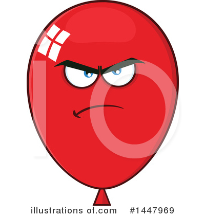 Royalty-Free (RF) Red Party Balloon Clipart Illustration by Hit Toon - Stock Sample #1447969