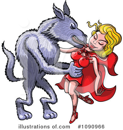 Royalty-Free (RF) Red Riding Hood Clipart Illustration by Zooco - Stock Sample #1090966